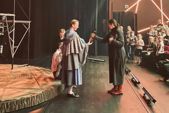 Teatrilaval näitlejatega kohtumine